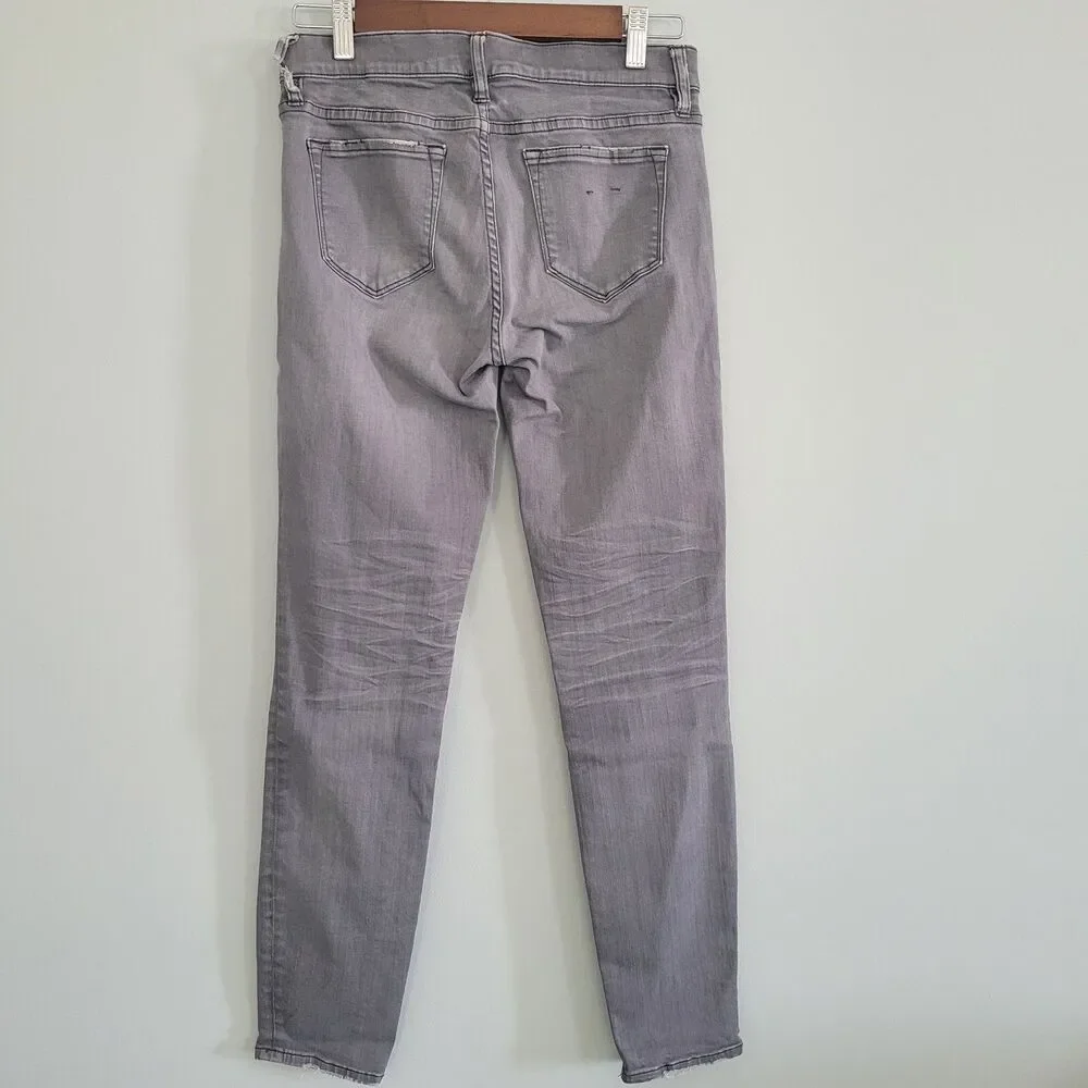 J. Crew Toothpick Jeans Womens 27 Stretch Gray Skinny